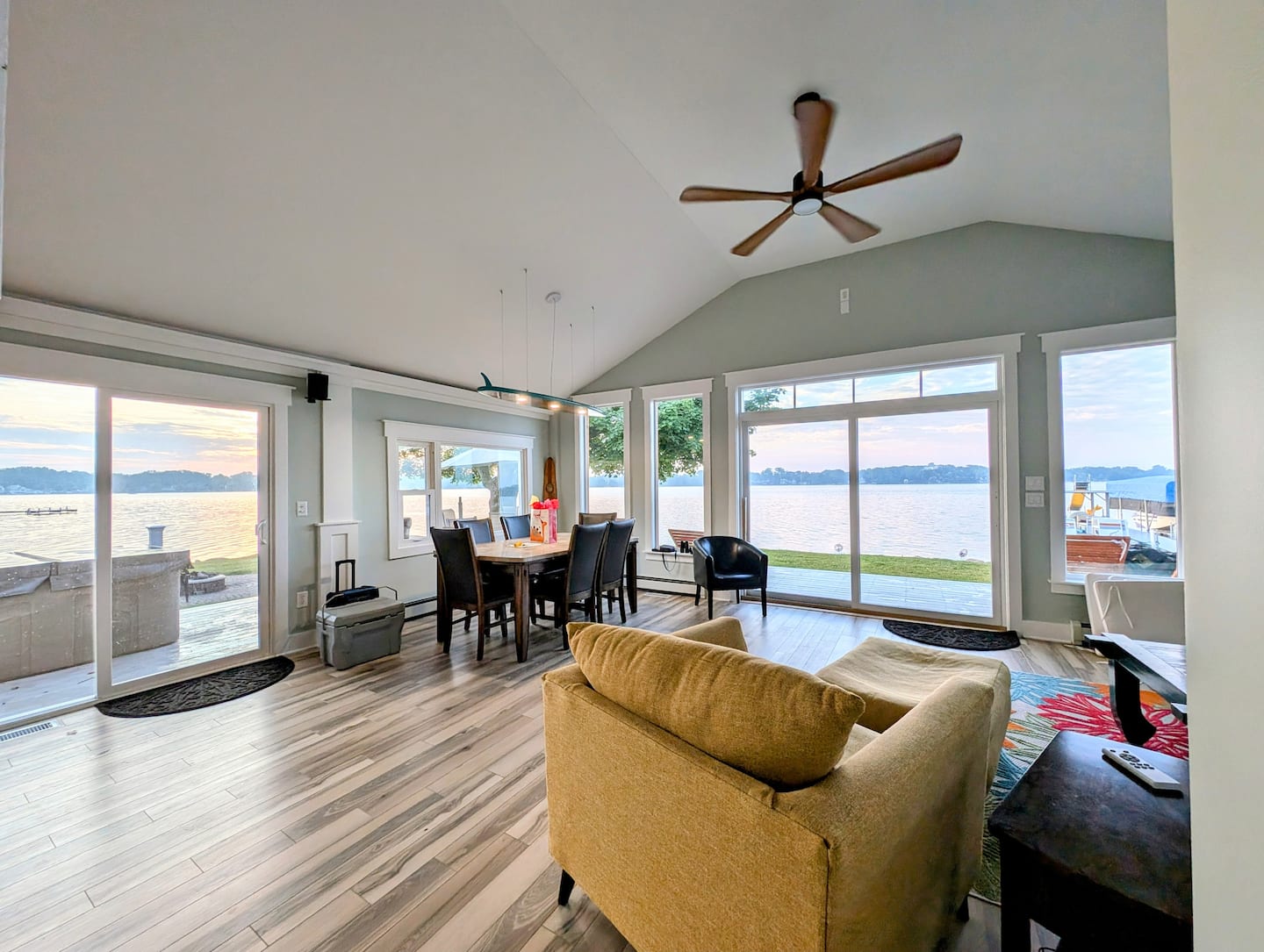 Whitmore Lake Lakefront House with Guest House — dock